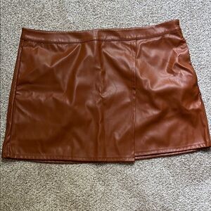 Brown Leather Skirt